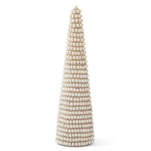 Jute Cone Tree with White Beads