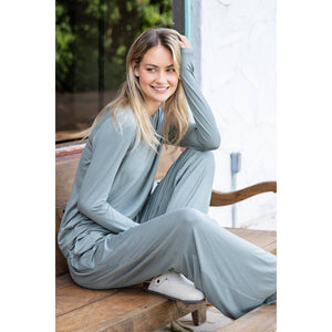 BLACK VISCOSE MODAL LONG SLEEVE TOP
