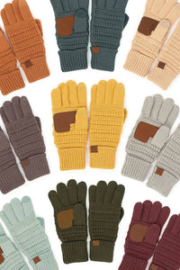 Navy C.C Knitted Touch Screen Compatible Gloves