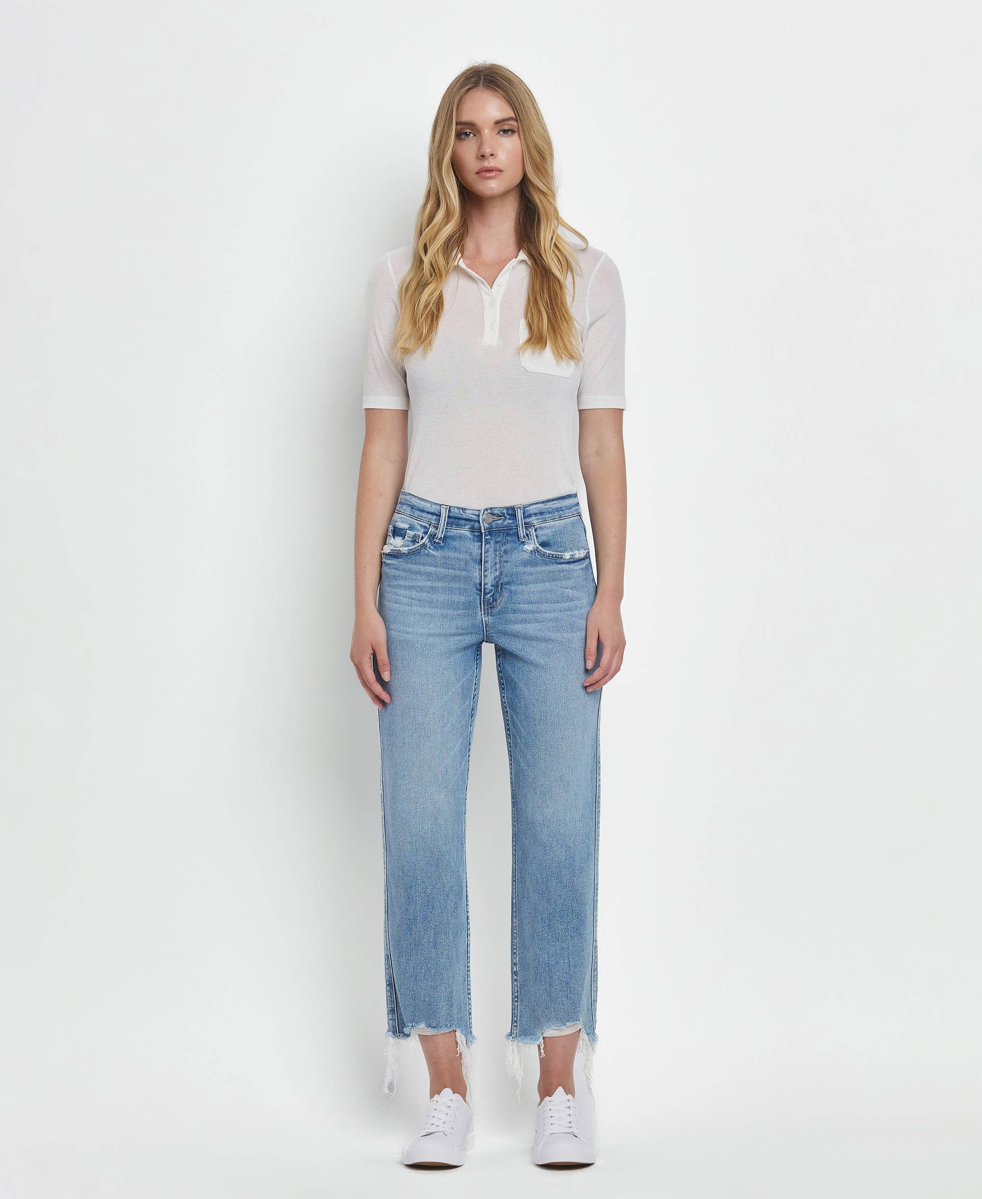 FONDLY HIGH RISE REGULAR STRAIGHT JEANS