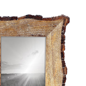 Rustic Live Edge 4x6 Photo Wood Picture Frame Brown