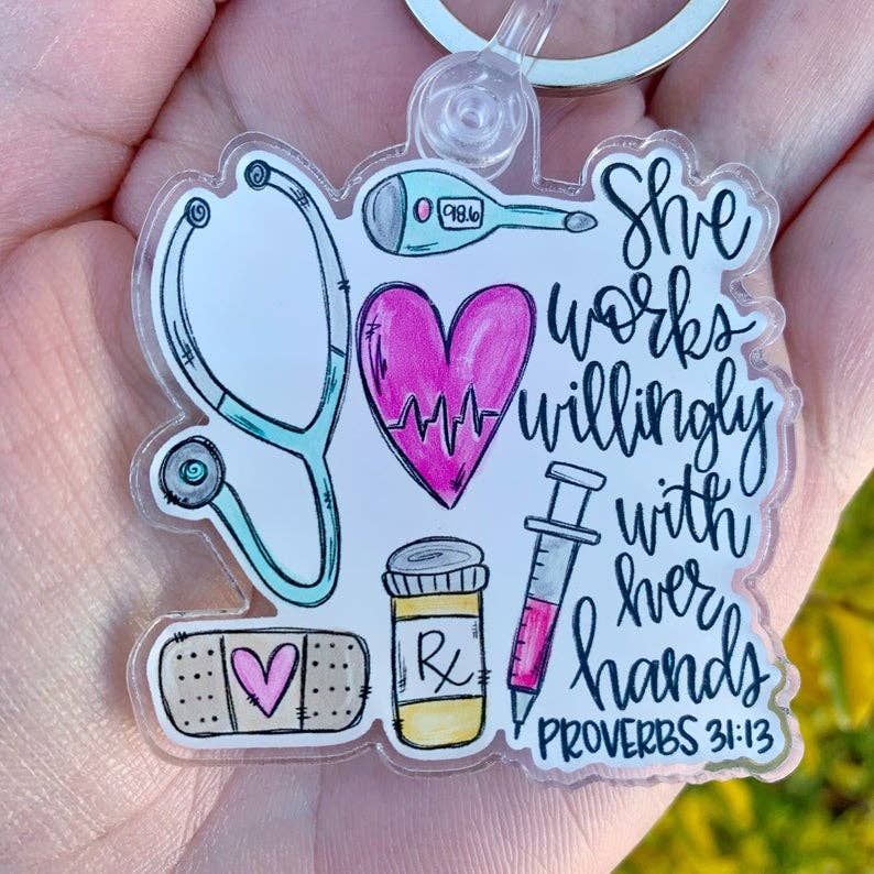 Nurse Proverbs Acrylic Keychain