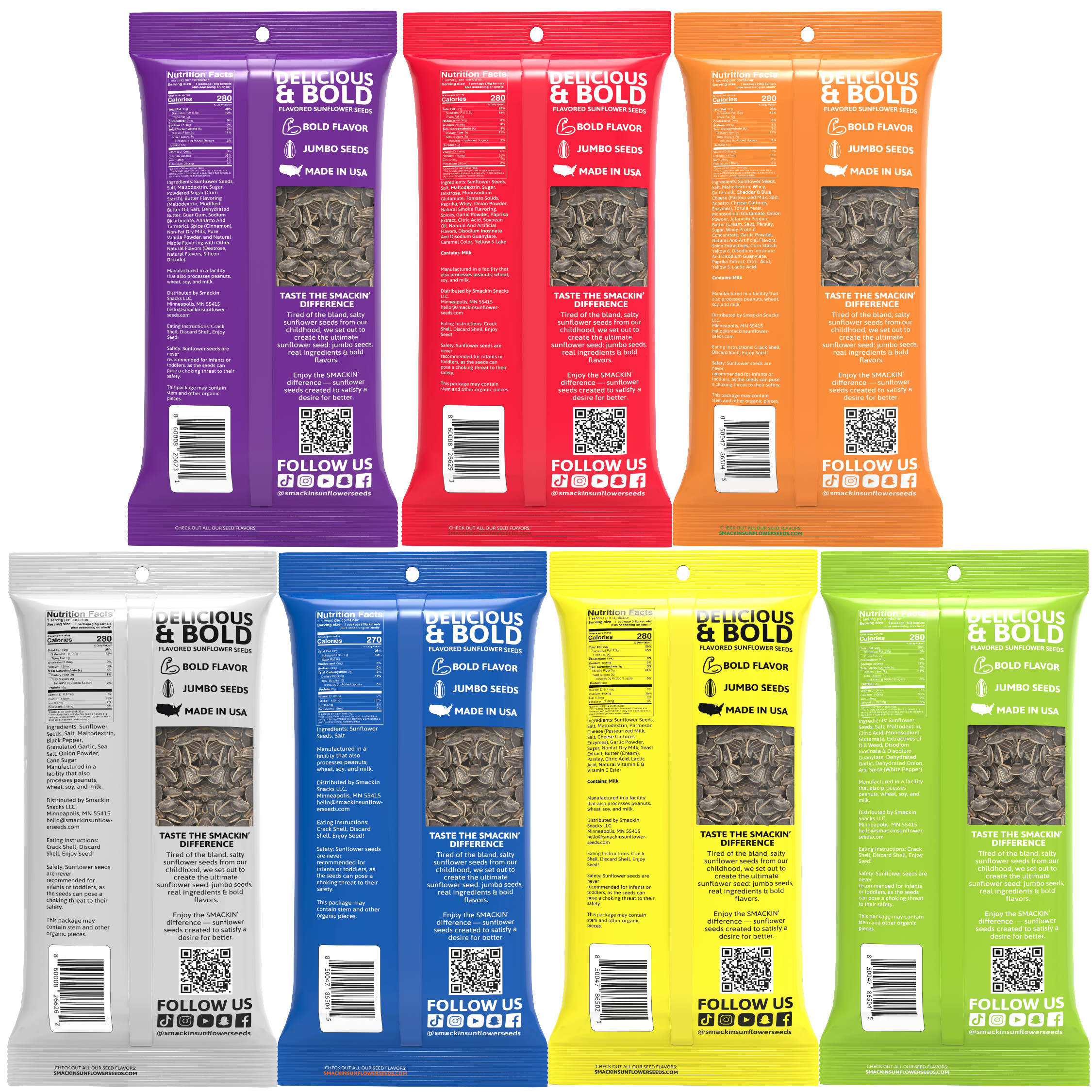 Cinnamon Churro SMACKIN' Sunflower Seeds Sampler Pack (1.5 oz)