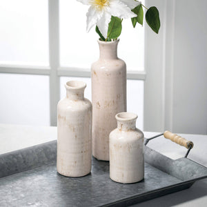 WHITE BOTTLE VASE