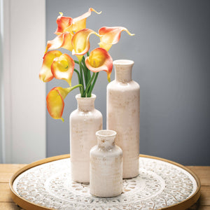 WHITE BOTTLE VASE