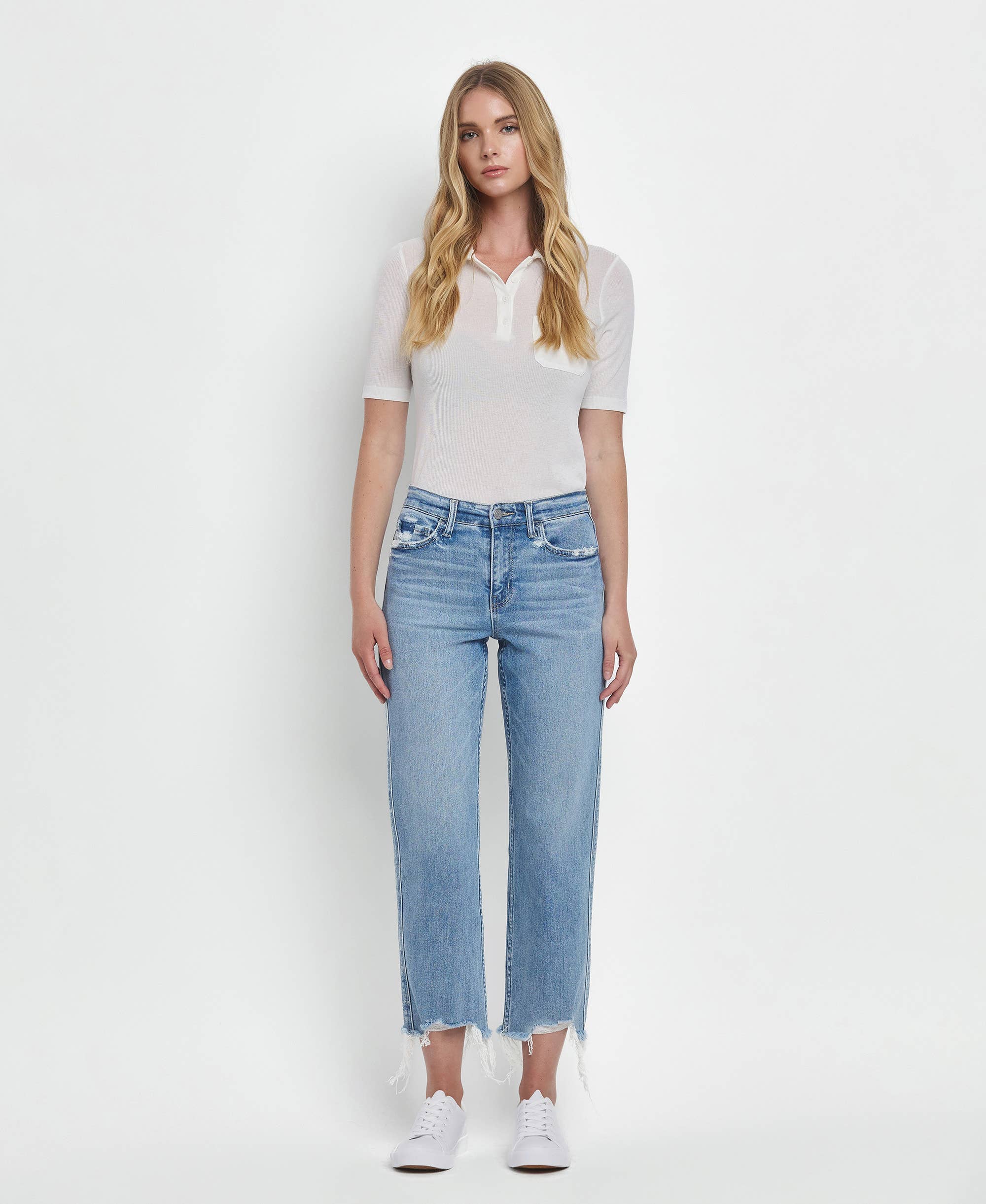 FONDLY HIGH RISE REGULAR STRAIGHT JEANS