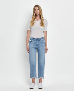FONDLY HIGH RISE REGULAR STRAIGHT JEANS