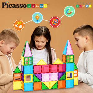 PicassoTiles 101pc Magnetic Tile Building Blocks