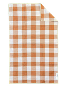 Sienna: Double-Sided Hand Towel: Cream/Rust Orange / 17x27 in / Hand Towel