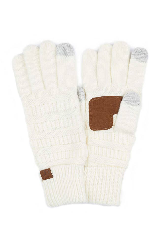 Navy C.C Knitted Touch Screen Compatible Gloves
