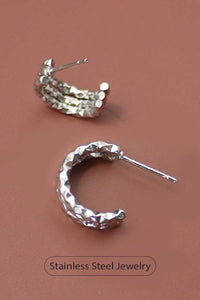 18K STAINLESS STEEL WATERPROOF TARNISH FREE HOOPS