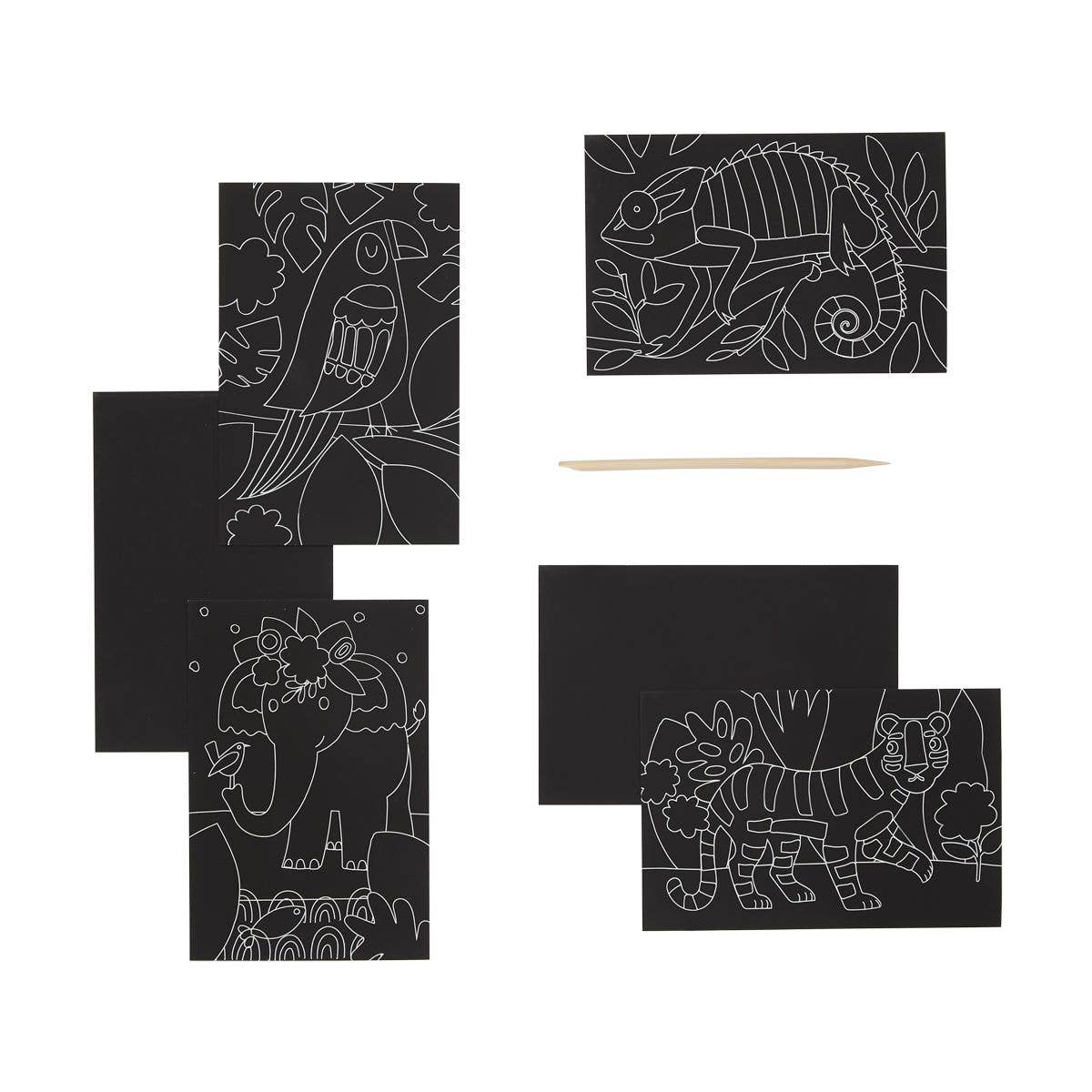 Mini Scratch & Scribble Art Kit: Jungle Fun