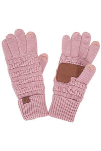 Navy C.C Knitted Touch Screen Compatible Gloves