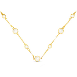 Faceted CZ Necklace | Ice Blu Collection: Pink / 18K Gold Dipped