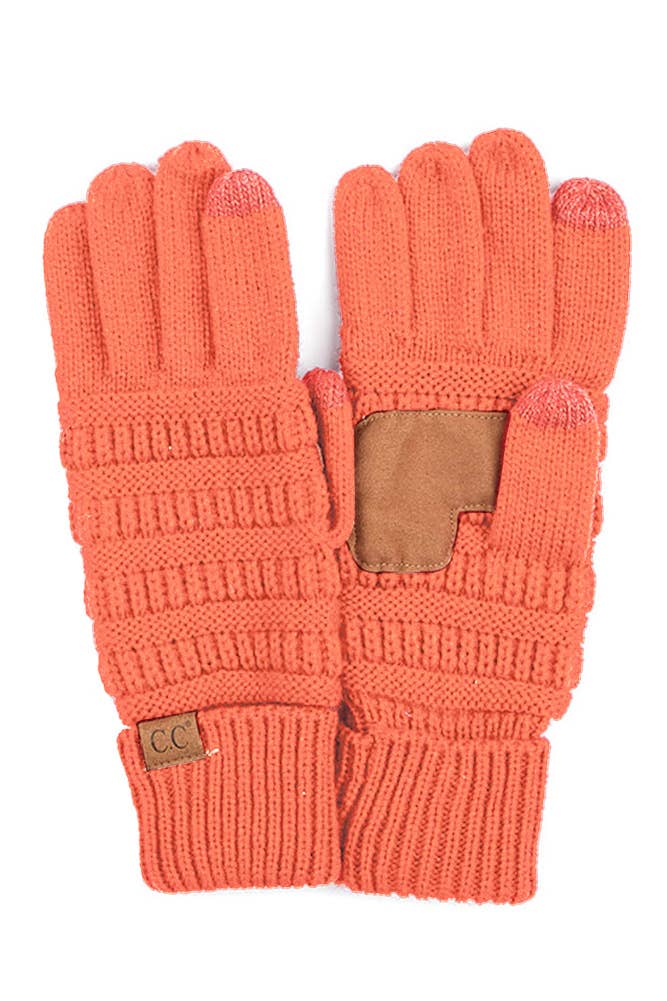 Navy C.C Knitted Touch Screen Compatible Gloves