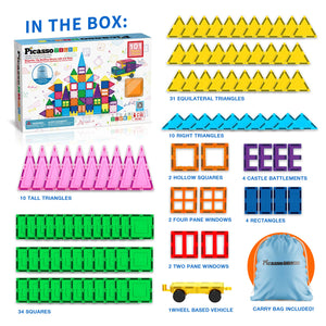 PicassoTiles 101pc Magnetic Tile Building Blocks