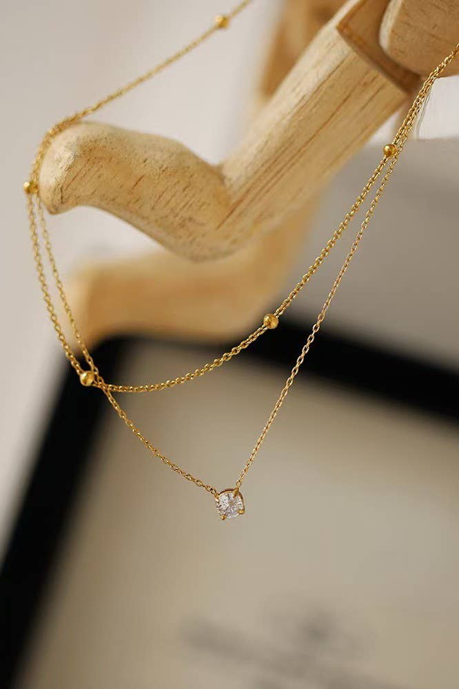 GOLD 18K STAINLESS STEEL TARNISH FREE NECKLACE SET