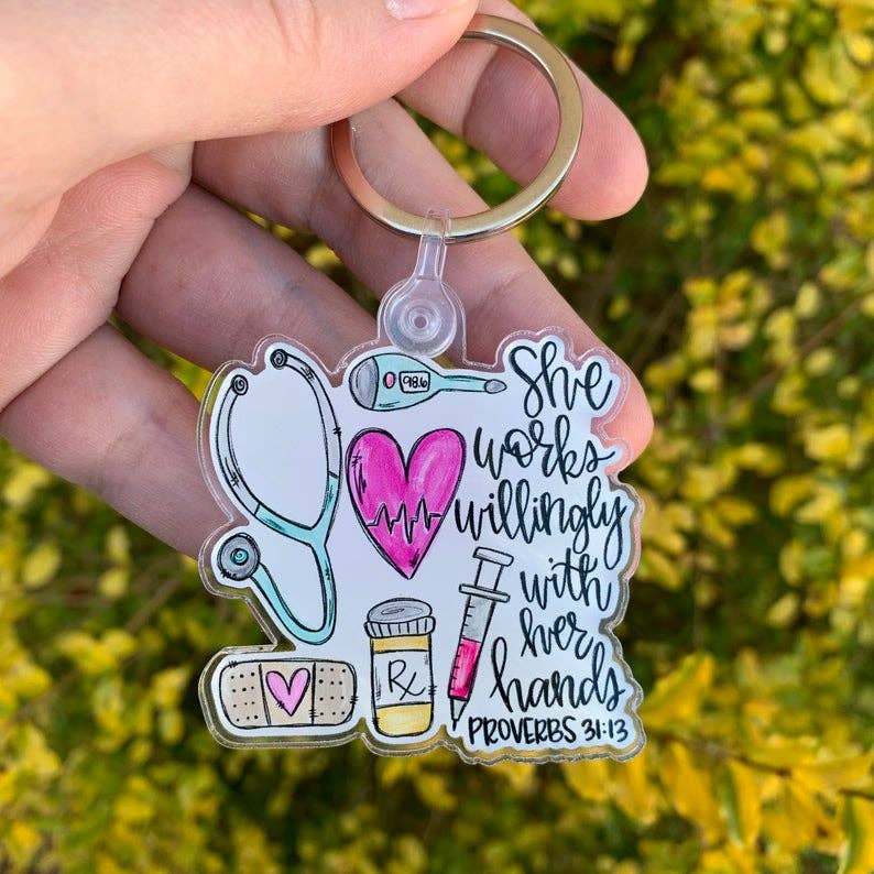 Nurse Proverbs Acrylic Keychain