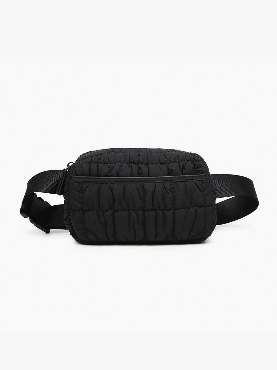 Chrissy Quilted Puffy Belt Bag w/ Nylon Strap