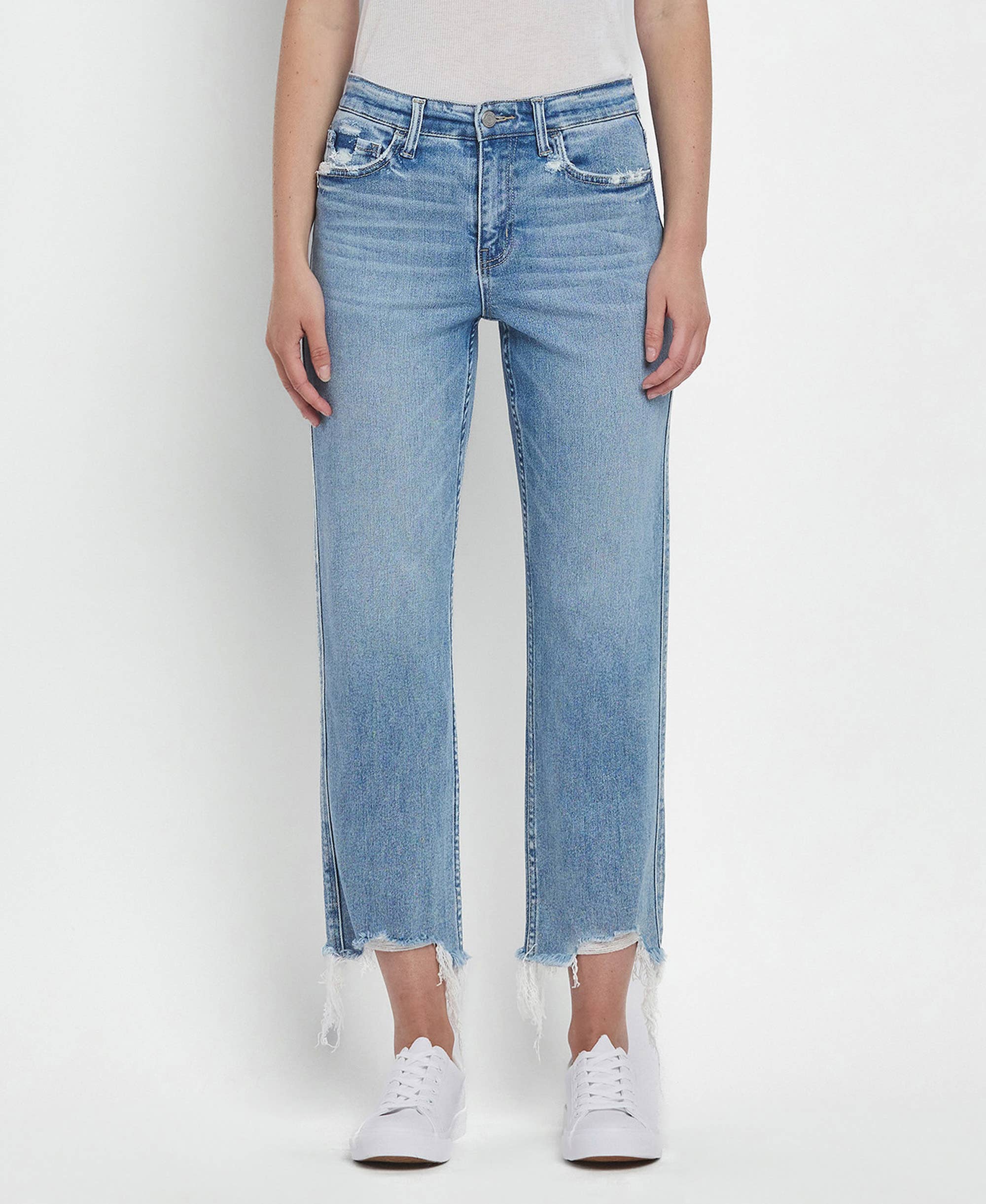 FONDLY HIGH RISE REGULAR STRAIGHT JEANS