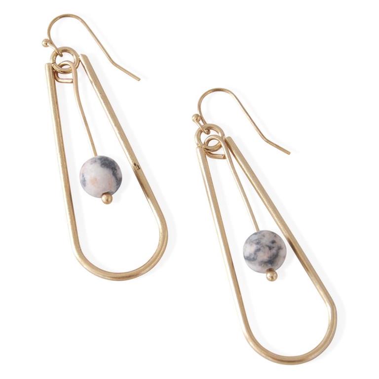 Beads in Teardrop Earring