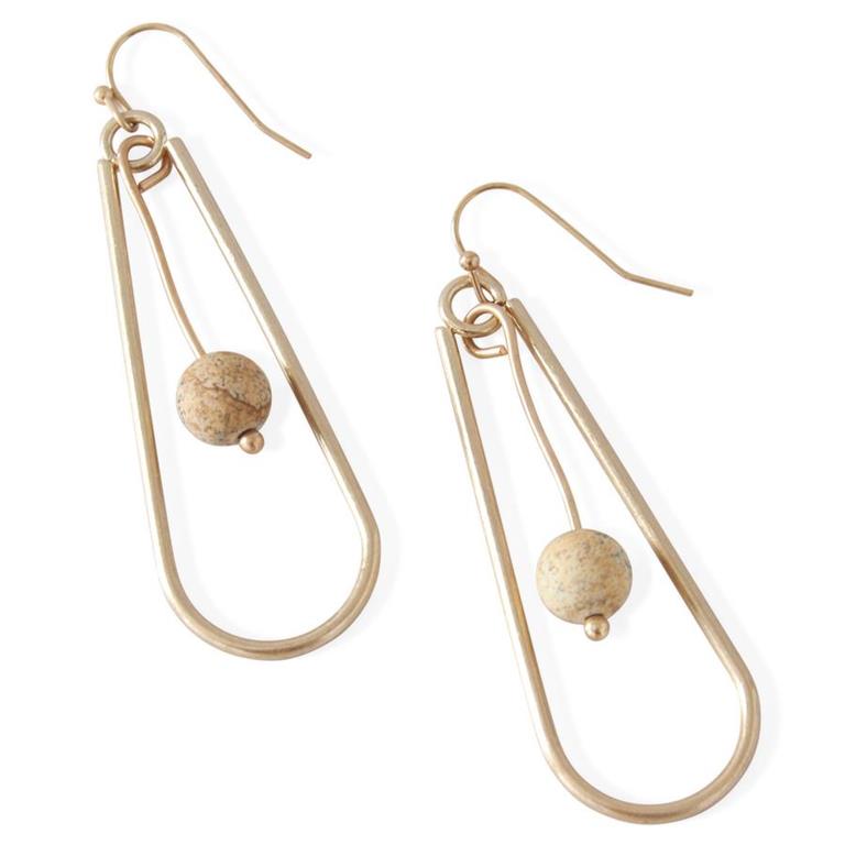 Beads in Teardrop Earring