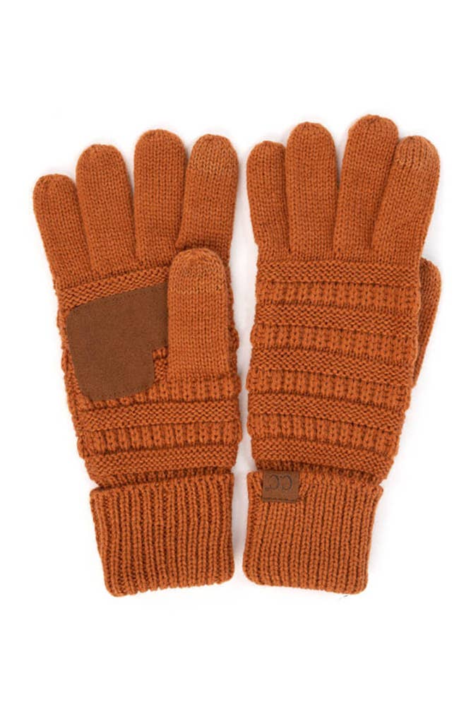 Navy C.C Knitted Touch Screen Compatible Gloves