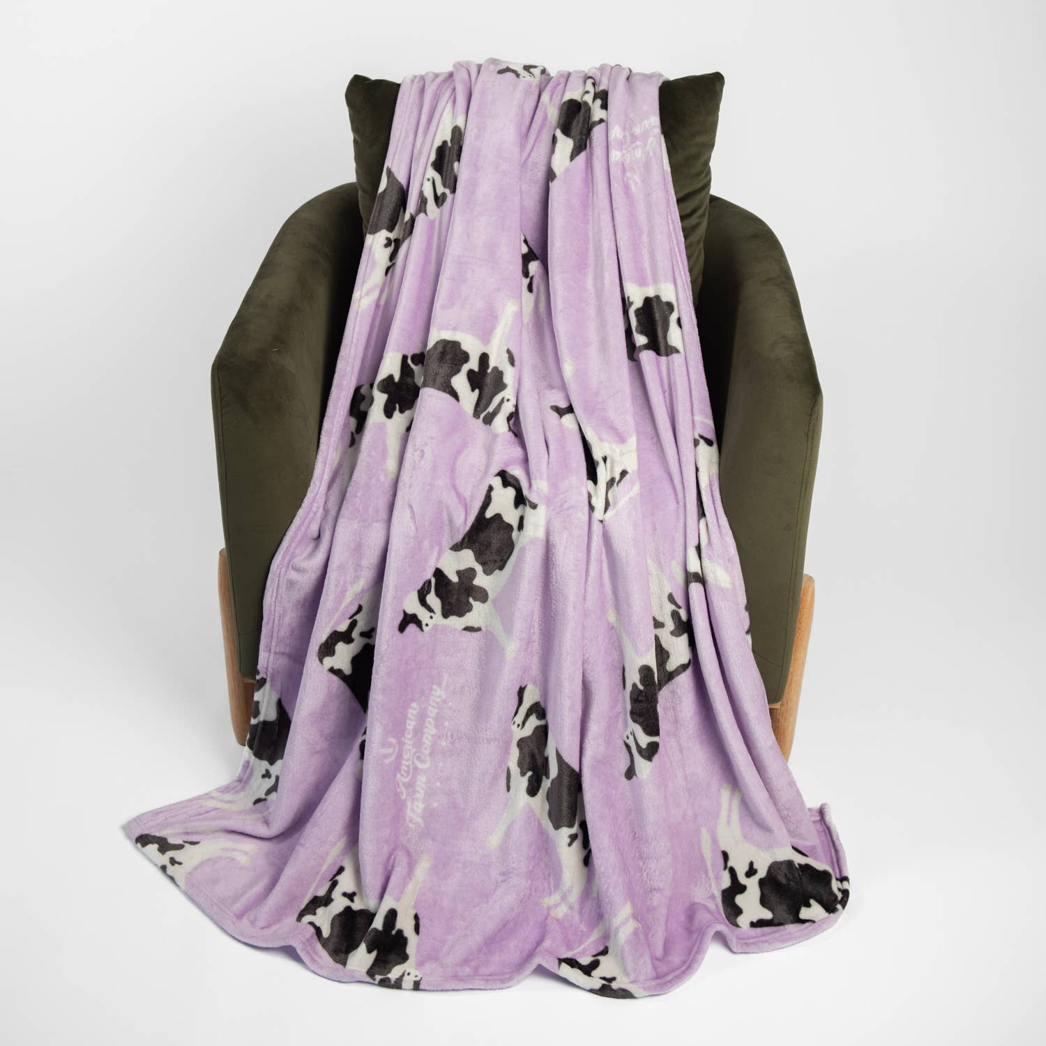 Purple Holstein Plush Blanket