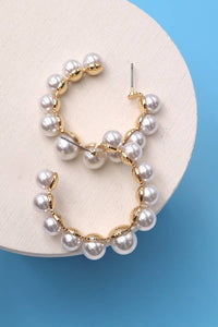 PEARL HOOP EARRINGS