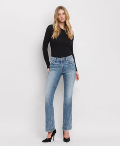 MOUNT BRUCE  MID RISE SEAMLESS WAISTBAND BOOTCUT JEANS