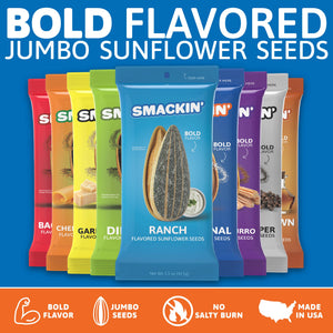 Garlic Parmesan SMACKIN' Sunflower Seeds Sampler Pack (1.5 oz)