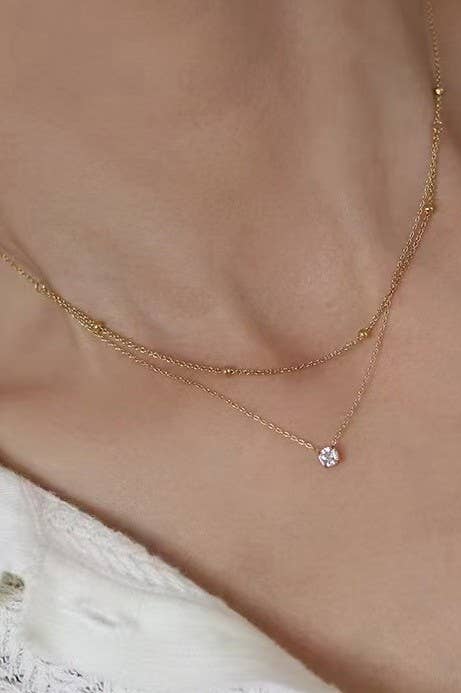 GOLD 18K STAINLESS STEEL TARNISH FREE NECKLACE SET
