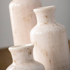 WHITE BOTTLE VASE