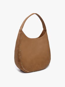 Leslie Studded Whipstitch Hobo