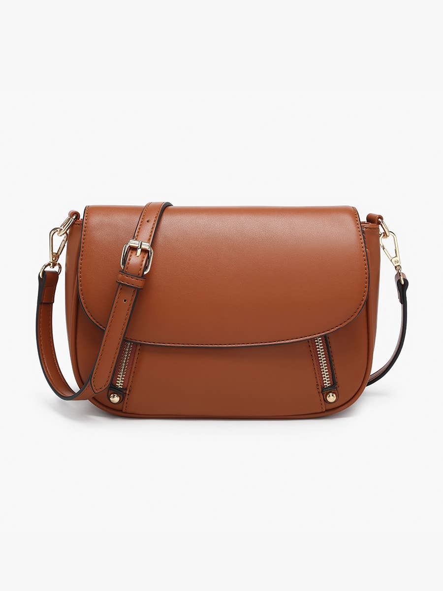 Lindsay Dual Zip Flapover Crossbody