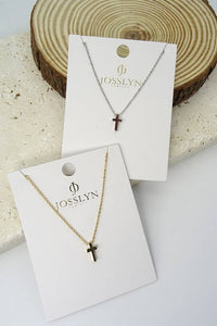 SILVER CLASSIC MINI CROSS NECKLACE