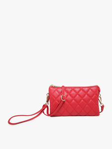 Tan Riley Quilted Crossbody/Wristlet