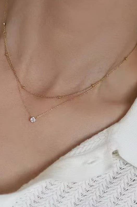 GOLD 18K STAINLESS STEEL TARNISH FREE NECKLACE SET