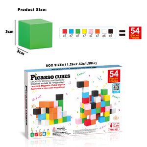 Magnet Cube Building Blocks 54 Pieces 1.2" Magnetic Cube Toy