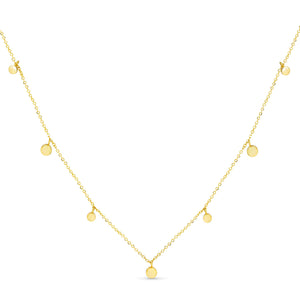 Gold Station Disk Necklace
