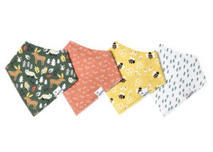 Atwodd Baby Bandana Bib Set (4-pack)