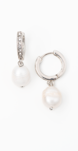 Silver Pearl Drop Earrings