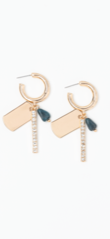 Turquoise Sticks & Stones Charm Earrings