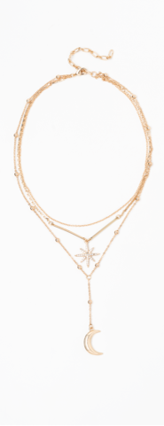 Gold Celestial Layered Necklace