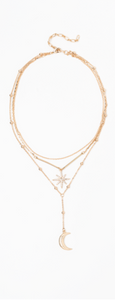 Gold Celestial Layered Necklace