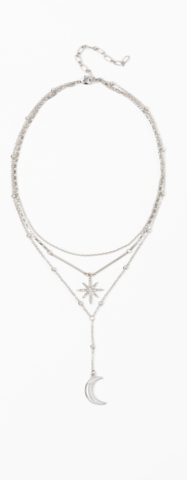 Silver Celestial Layered Necklace