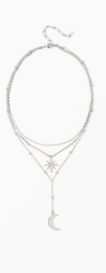 Silver Celestial Layered Necklace