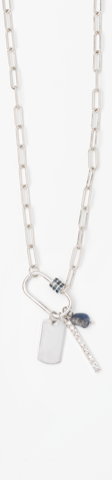 Blue Sticks & Stones Charm Necklace