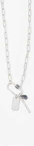 Blue Sticks & Stones Charm Necklace