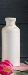 WHITE BOTTLE VASE